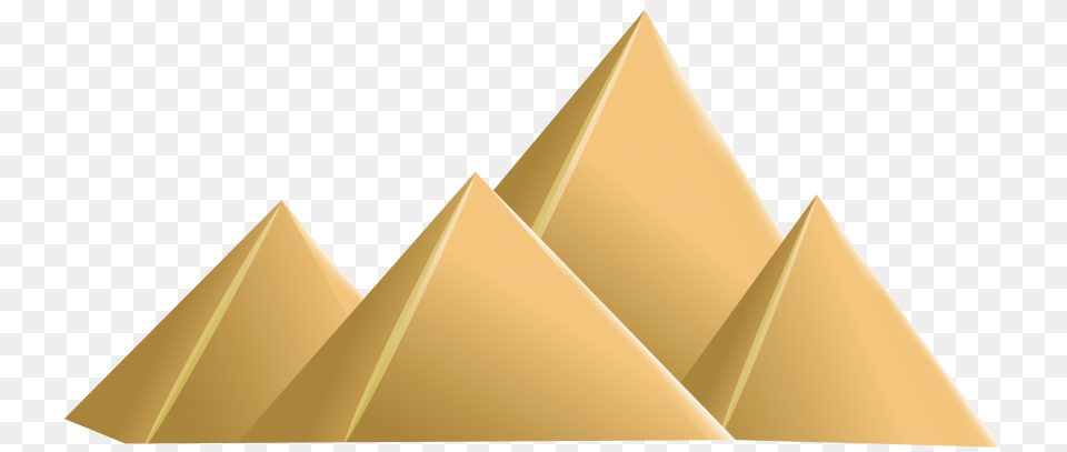 Egyptian Pyramids, Triangle, Gold Free Png Download