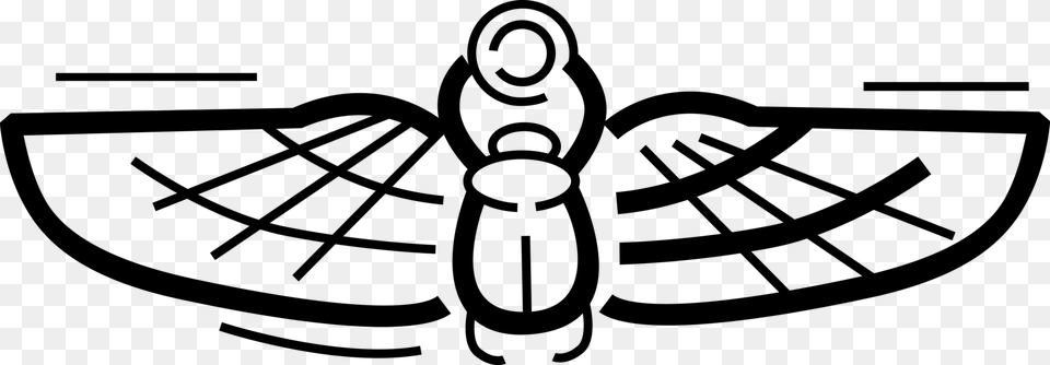 Egyptian Scarab Beetle, Gray Free Png