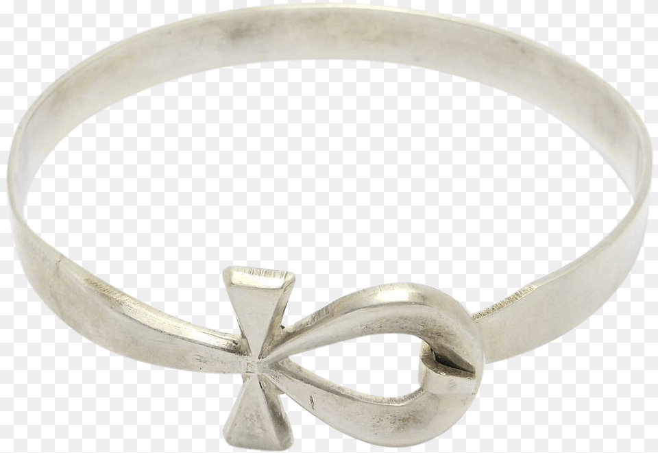 Egyptian Silver Ankh Bangle Bracelet Hallmarked Bracelet, Accessories, Jewelry, Cuff Png