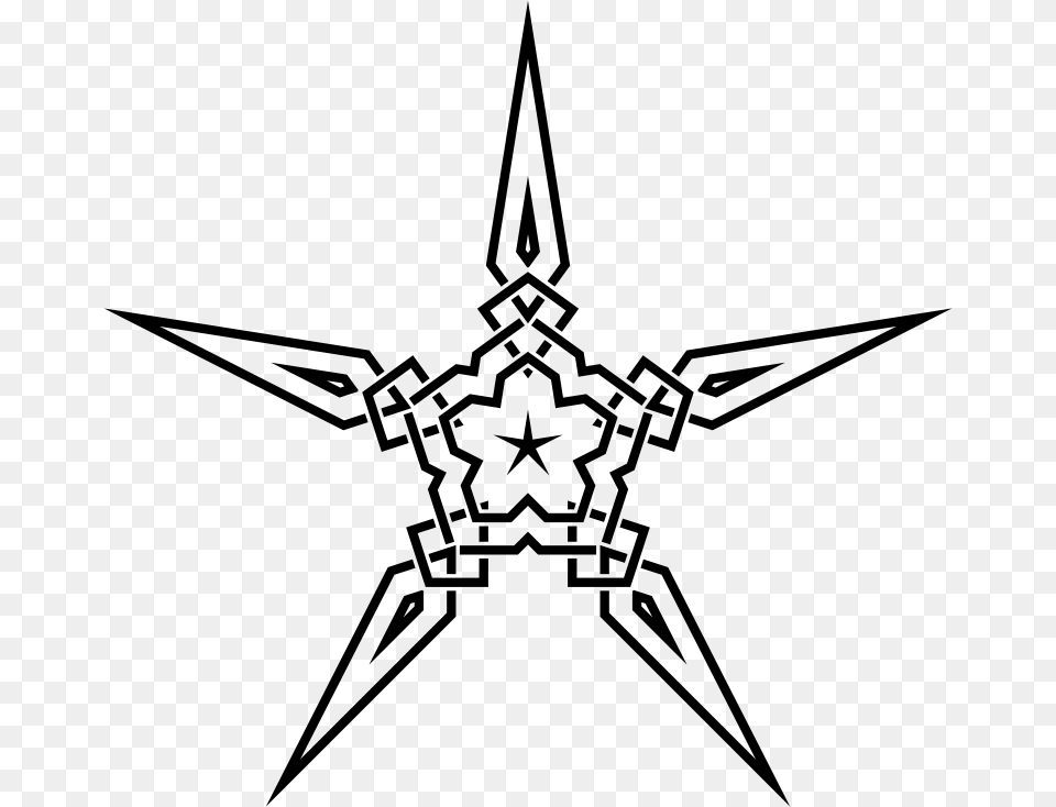 Egyptian Star Transparent Starfish Clipart, Gray Free Png Download