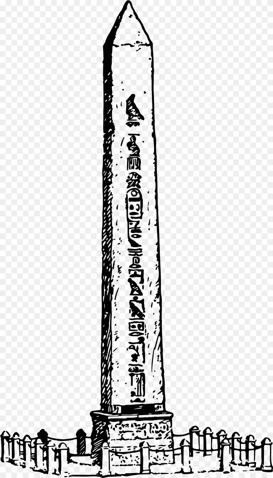 Egyptian Symbols Egyptian Obelisk Obelisk Drawing, Gray Free Png Download