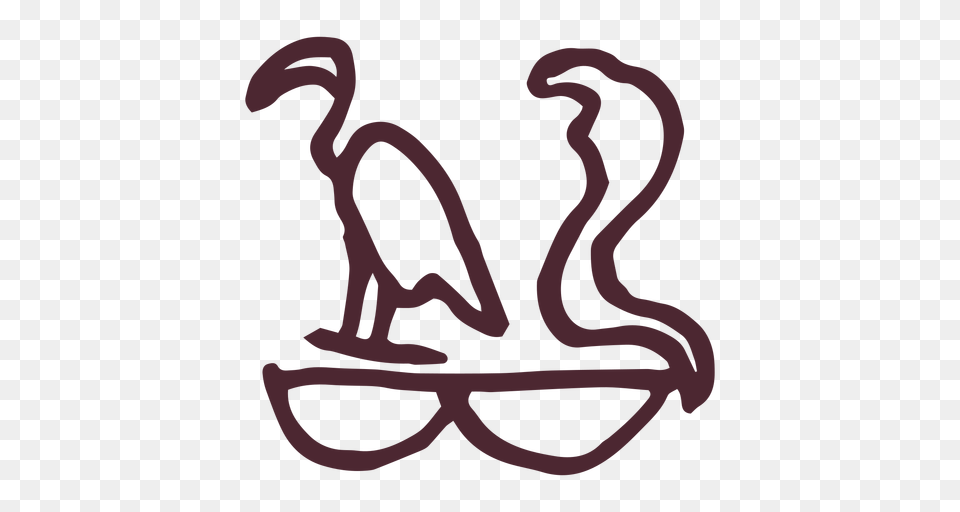 Egyptian Traditional Volture And Cobra Symbol, Smoke Pipe, Animal, Bird Png