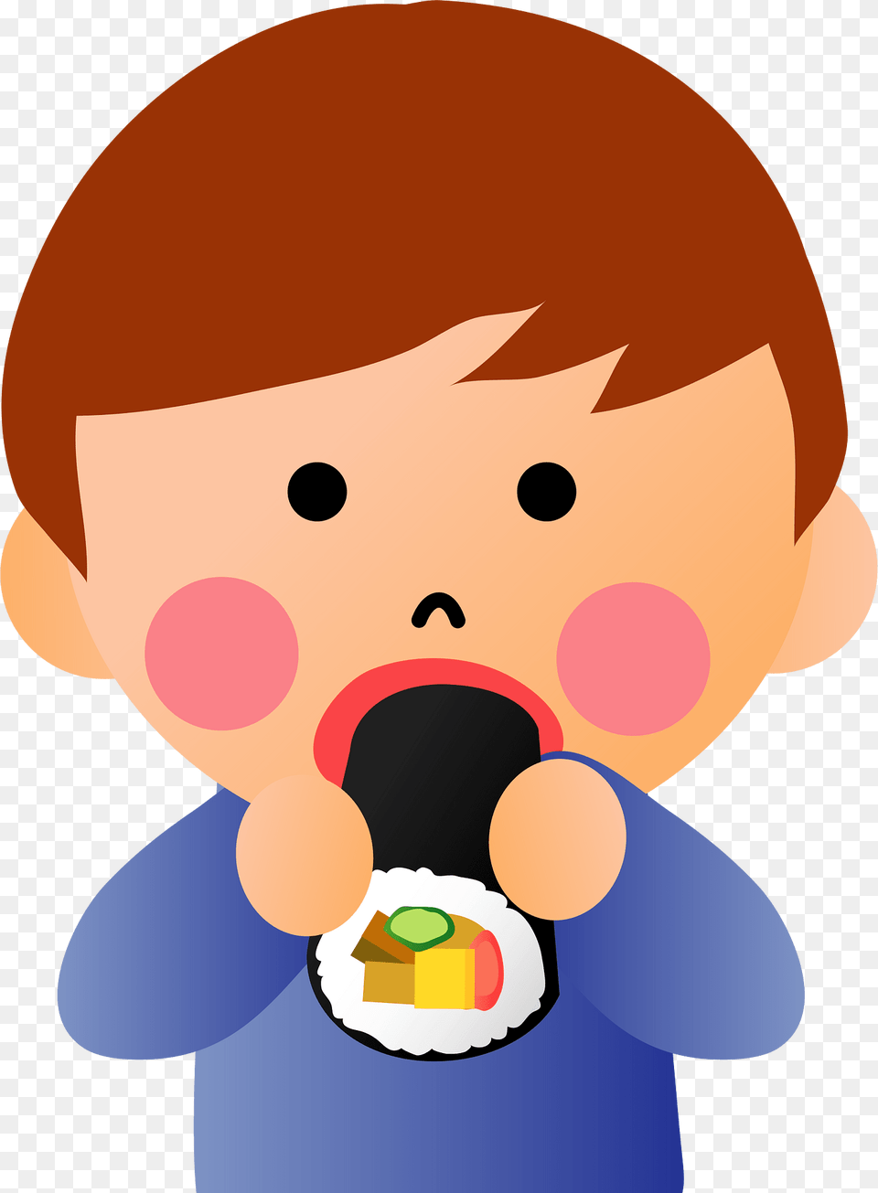 Ehomaki Eating Little Boy Clipart, Dish, Food, Meal, Snowman Png Image