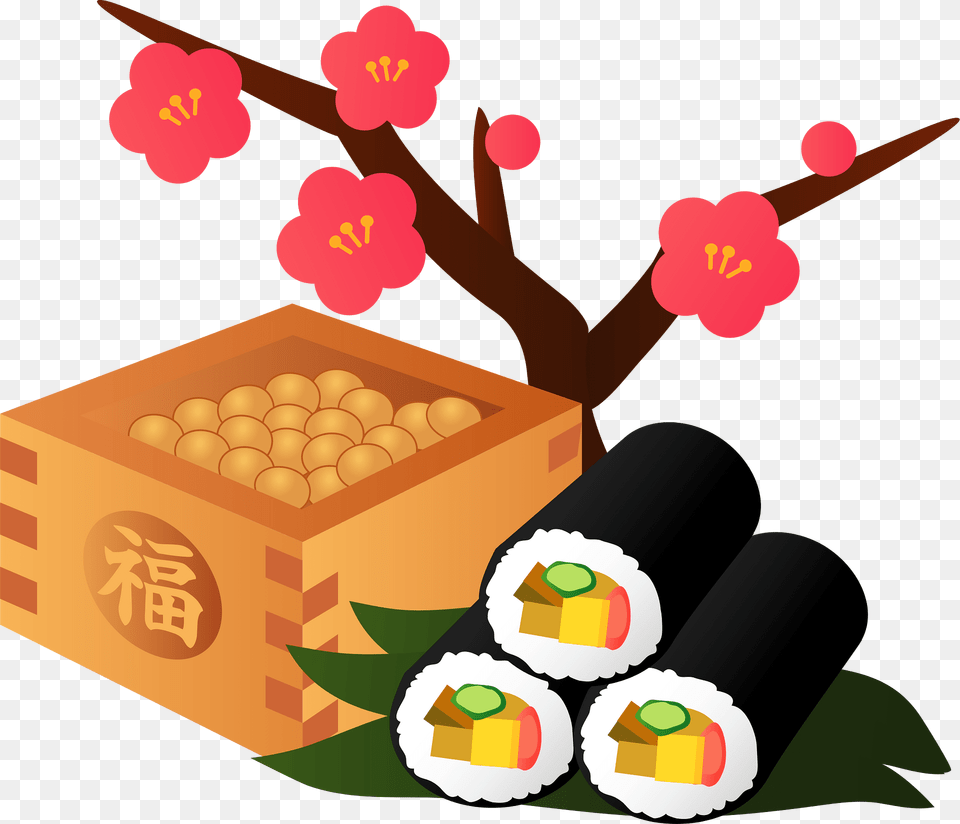 Ehomaki Roasted Beans Apricot Clipart, Dish, Food, Meal, Produce Free Png