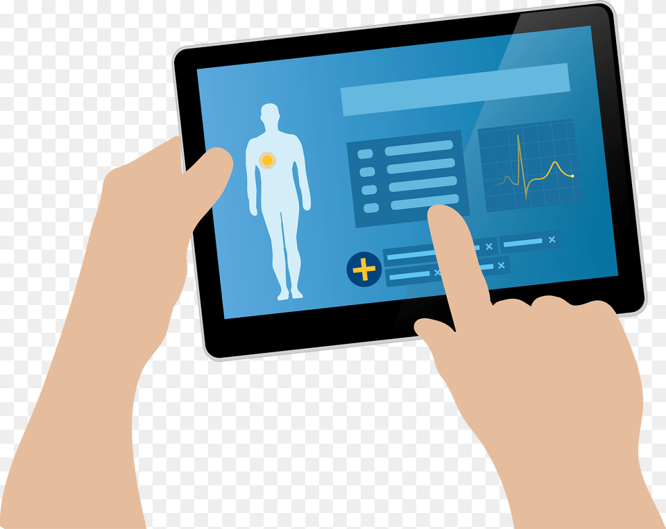 Ehr Clipart, Tablet Computer, Computer, Electronics, Person Free Png
