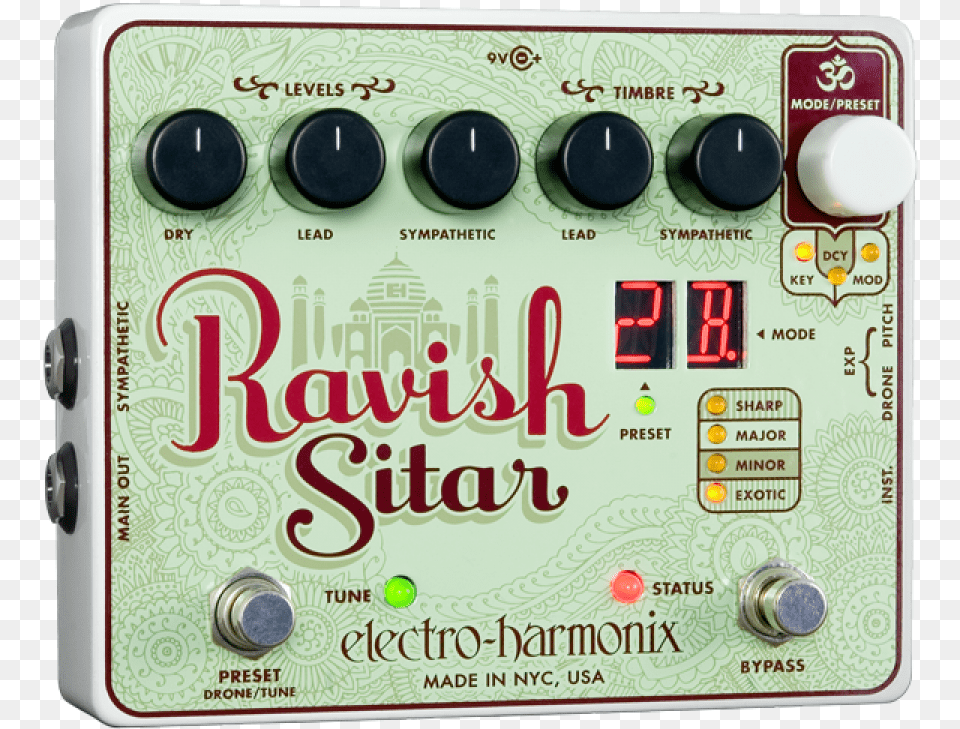 Ehx Electro Harmonix Pedal Ravish Sitar Electro Harmonix Ravish Sitar, Electrical Device, Switch, Electronics Png