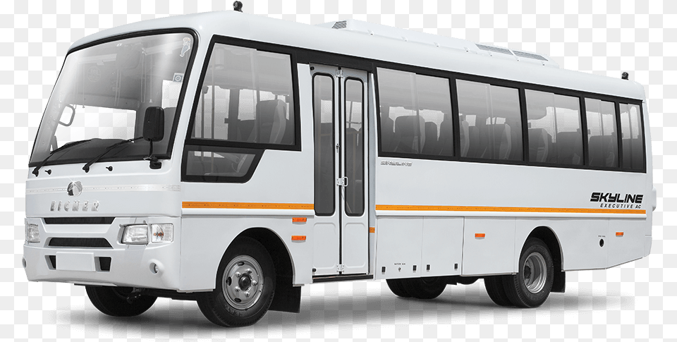 Eicher Ac School Bus, Transportation, Vehicle, Minibus, Van Free Transparent Png