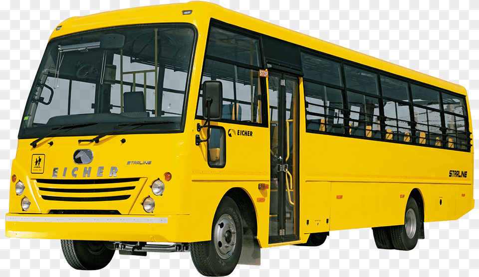 Eicher Starline School Bus, Transportation, Vehicle, Machine, Wheel Png Image