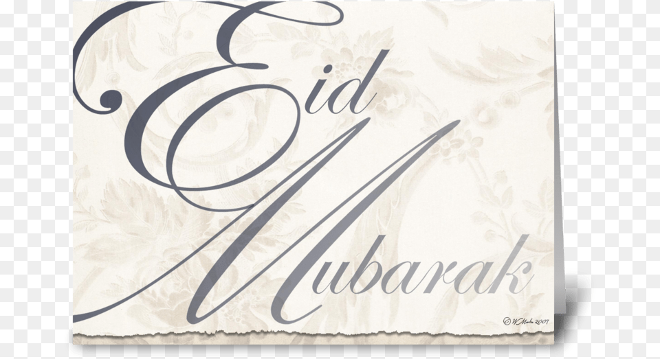 Eid Mubarak Greeting Card Greeting Card Design, Calligraphy, Handwriting, Text Free Png Download