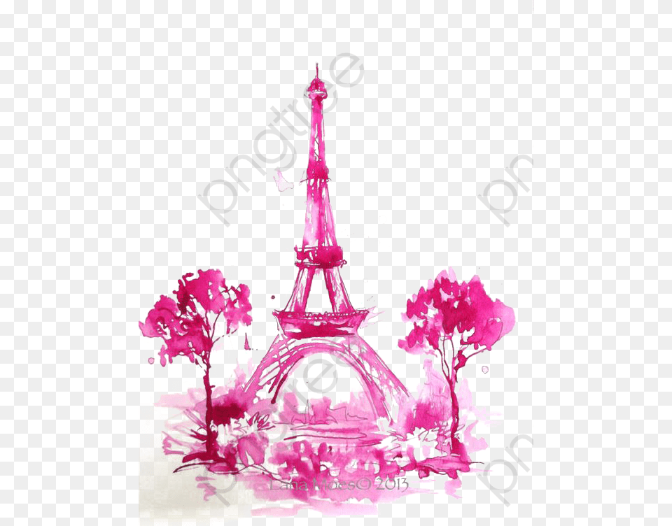 Eiffel Clipart Pink Imagenes De Torre Eiffel Dibujo, Purple, Art, Graphics, Flower Free Png Download