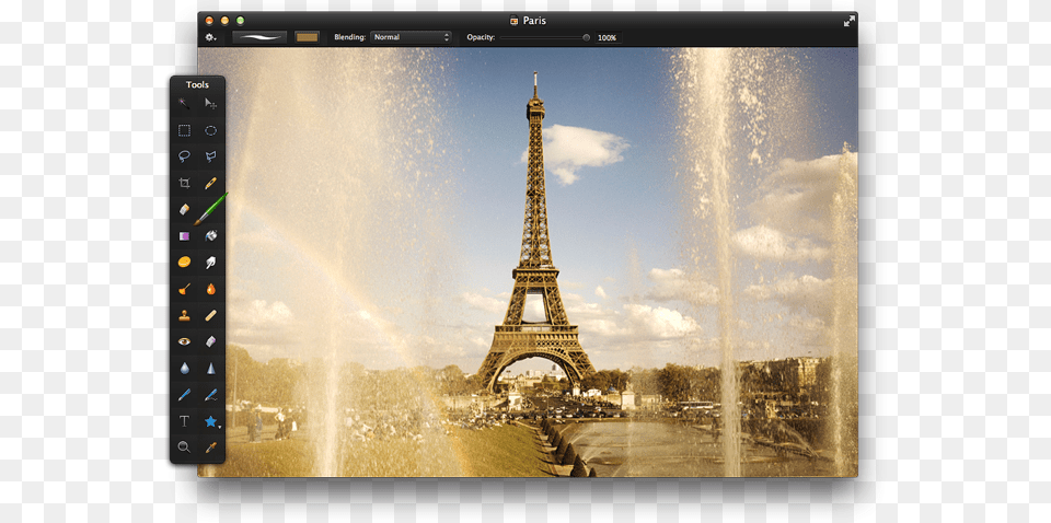 Eiffel Tower, Architecture, Fountain, Water, Building Free Png