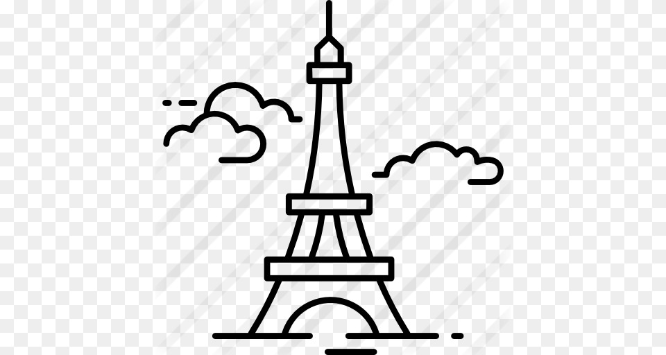 Eiffel Tower, Gray Free Png Download