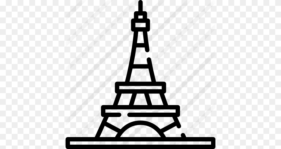 Eiffel Tower, Gray Png