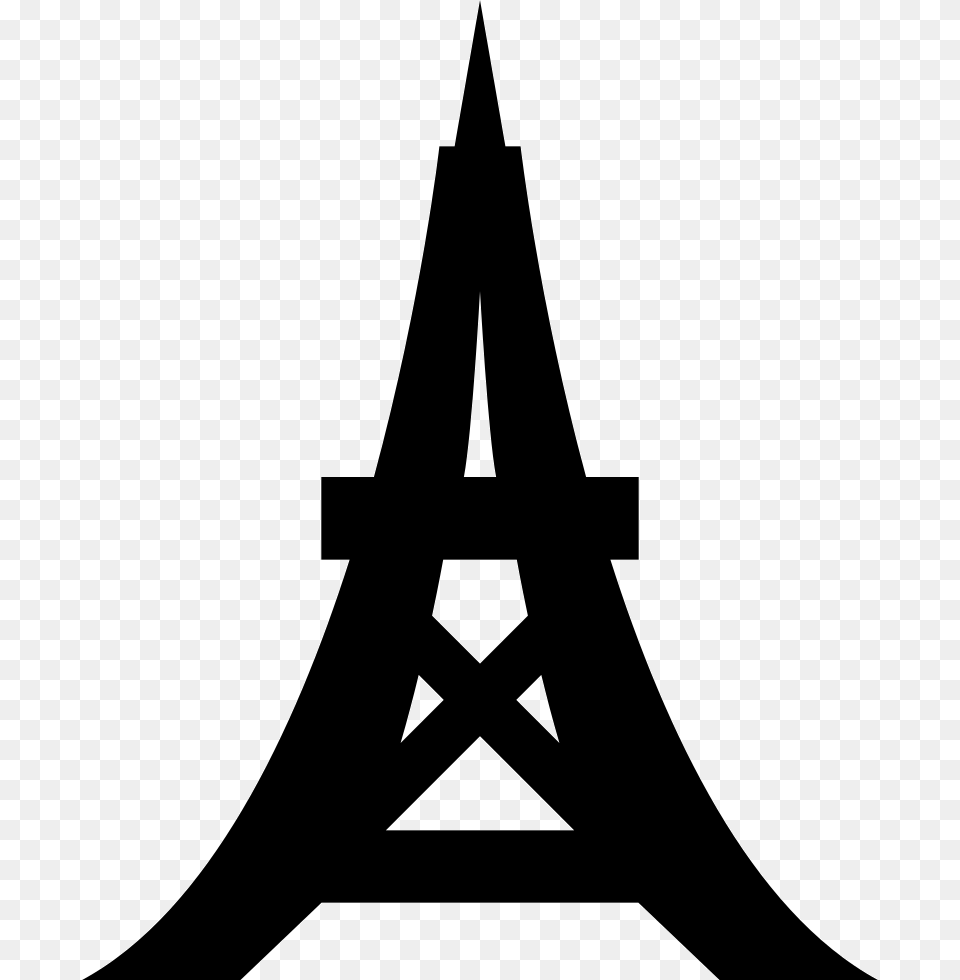Eiffel Tower, Symbol, Triangle, Silhouette Free Png Download