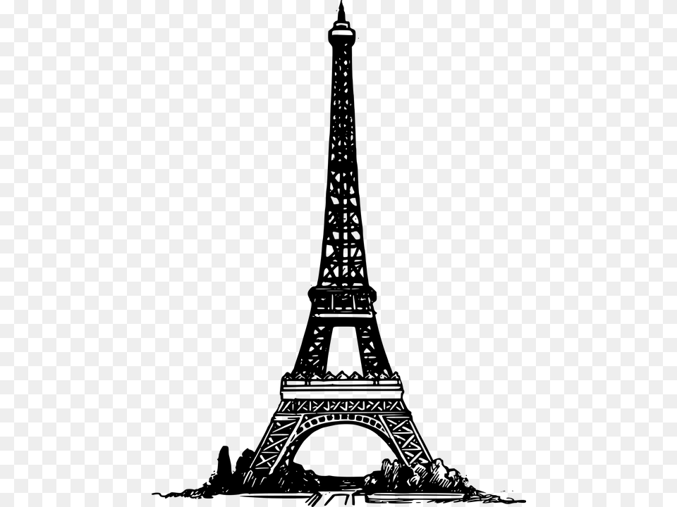 Eiffel Tower, Gray Free Png