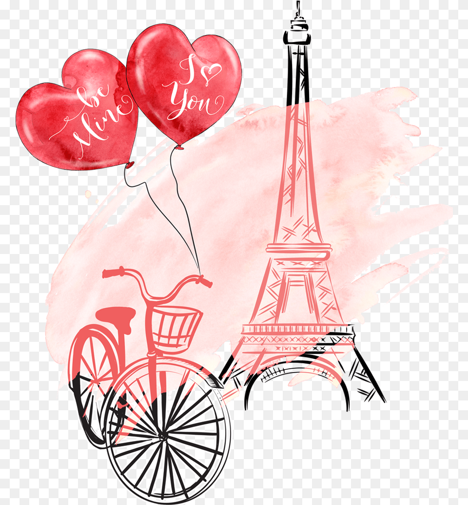 Eiffel Tower, Machine, Wheel, Balloon, Baby Free Png Download