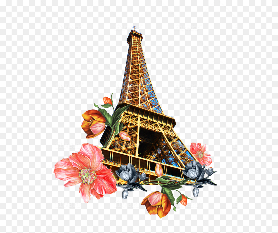 Eiffel Tower, Art, Graphics, Flower, Plant Free Transparent Png