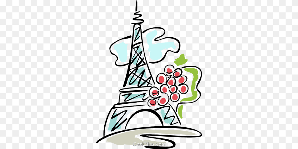 Eiffel Tower And Grapes Royalty Vector Clip Art Eiffel Tower, Graphics, Device, Grass, Lawn Free Png Download