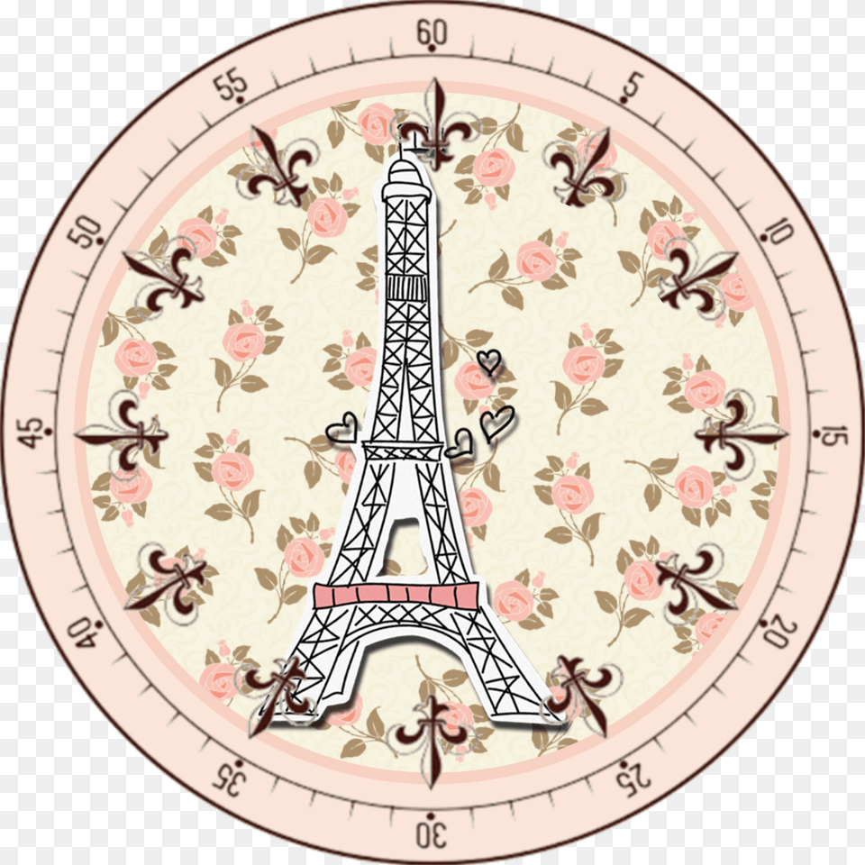 Eiffel Tower Clock Face Vintage Carnival Game Wheel, Home Decor, Rug, Plate, Analog Clock Free Transparent Png