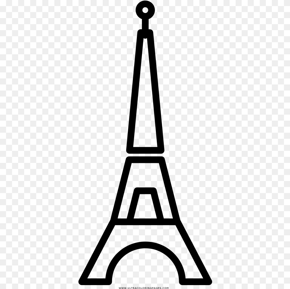 Eiffel Tower Coloring, Gray Png Image