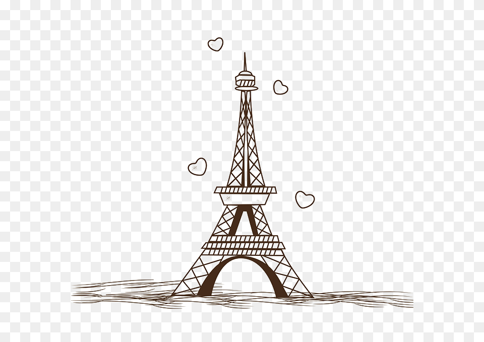 Eiffel Tower Drawing Illustration Paris Eiffel Tower Silhouette, Architecture, Building, Art Png