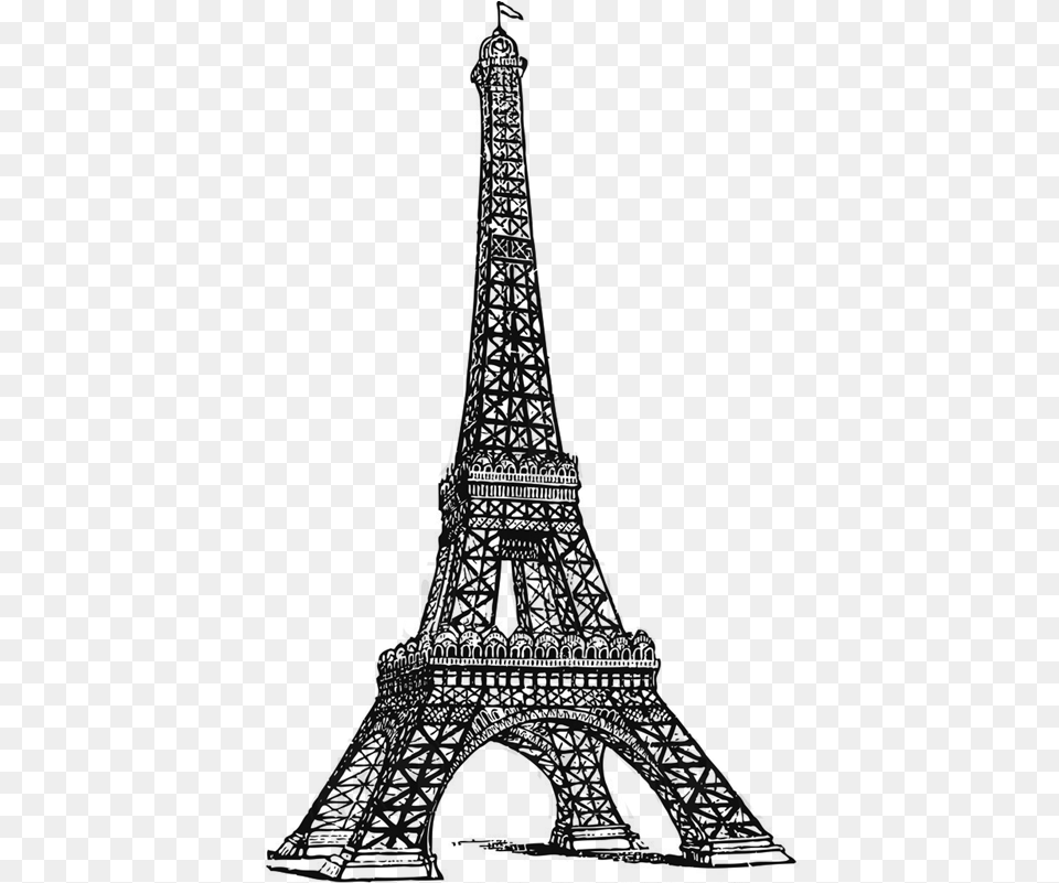 Eiffel Tower Drawing Line Art Paris Eiffel Tower, Gray Free Transparent Png