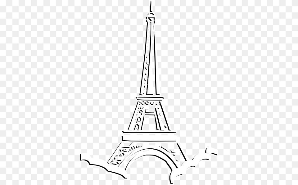 Eiffel Tower Drawing Step By Step At Getdrawings Clipart Eiffel Tower, Architecture, Building, Spire, Art Free Png Download