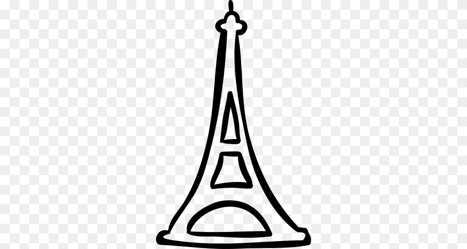 Eiffel Tower Icon, Gray Free Png Download