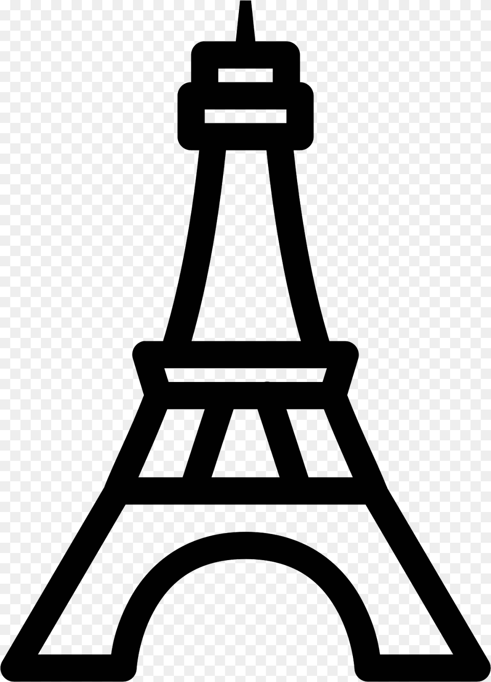 Eiffel Tower Icon, Gray Free Png