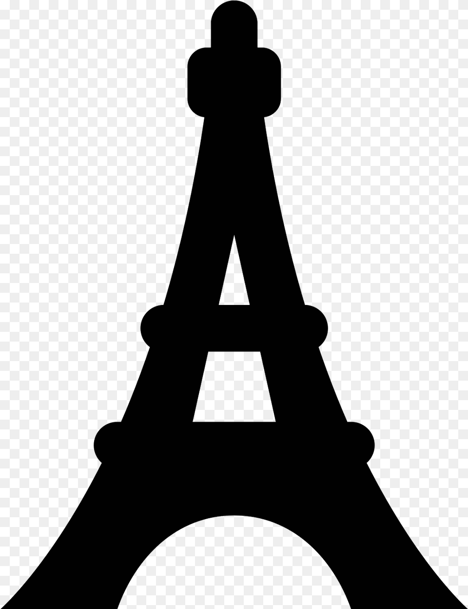 Eiffel Tower Icon Cell Phone Tower Format With Transparent Sketch, Gray Free Png Download