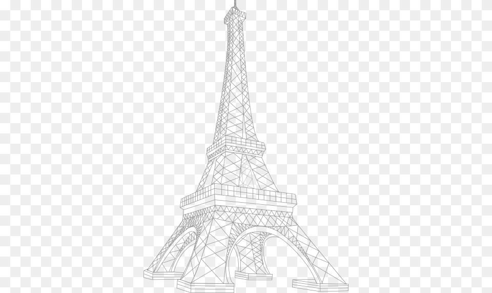Eiffel Tower Line Drawing Clipart Clip Art Images Torre Eiffel White, Cad Diagram, Diagram, Architecture, Building Free Png Download
