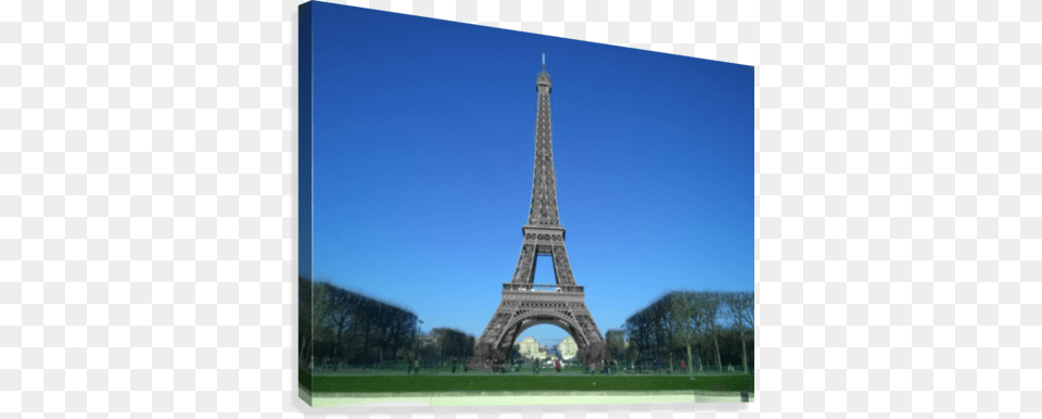 Eiffel Tower Paris Black And White With Color Canvas Eiffel Tower, Architecture, Spire, Monastery, City Free Png Download