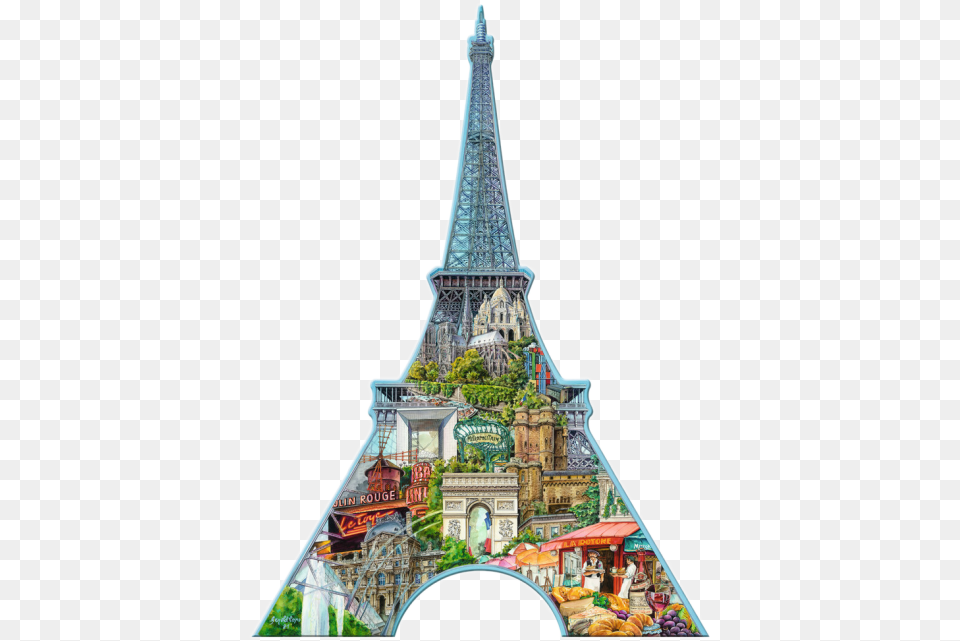 Eiffel Tower Paris Puzzle Tour Eiffel Ravensburger, Architecture, Building, Spire, City Png