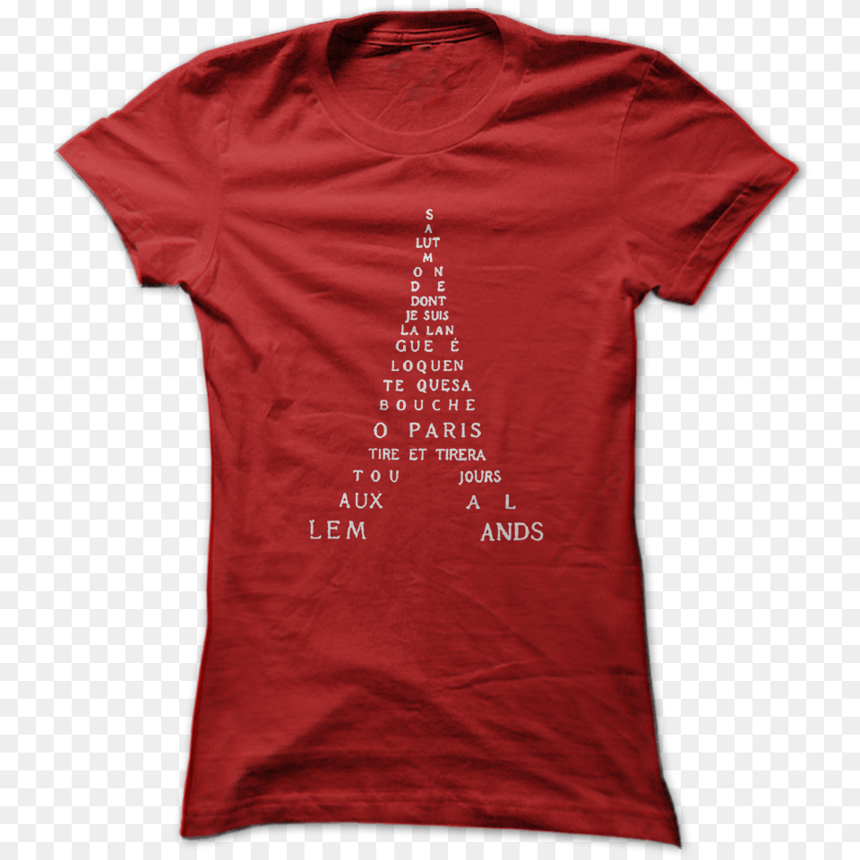 Eiffel Tower Poem By Guillaume Apollinaire Tee T Shirt, Clothing, T-shirt Free Png