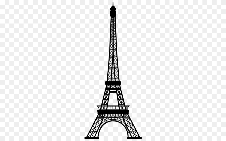 Eiffel Tower Silhouette Clip Art Gallery, Gray Free Transparent Png