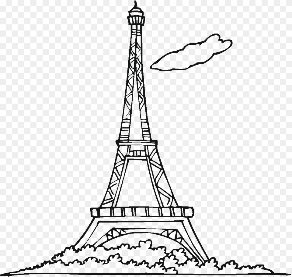 Eiffel Tower Silhouette Eiffel Tower Coloring Page Free Transparent Png