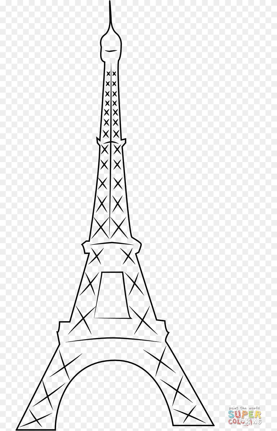 Eiffel Tower Silhouette Pic Eiffel Tower Outline Free Png Download
