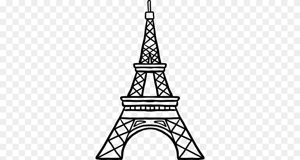 Eiffel Tower Silhouette Transparent Background Vintage Free Png