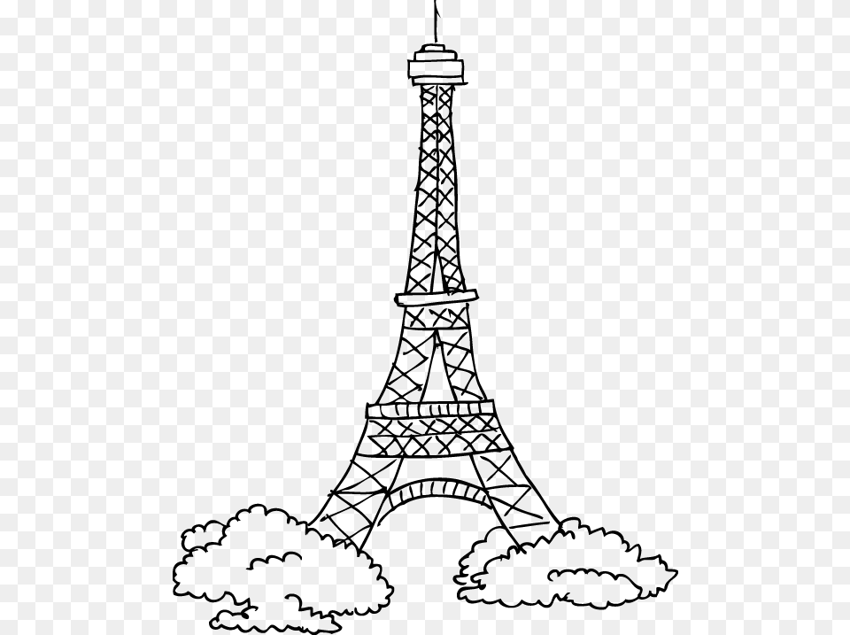 Eiffel Tower Sketch Outline Wall Sticker Torre Eiffel Da Disegnare, Art, Drawing Free Png Download