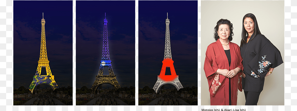 Eiffel Tower Special Light Up Eiffel Tower Dressed Japonisme 2018 Tour Eiffel, Adult, Person, Formal Wear, Female Png Image