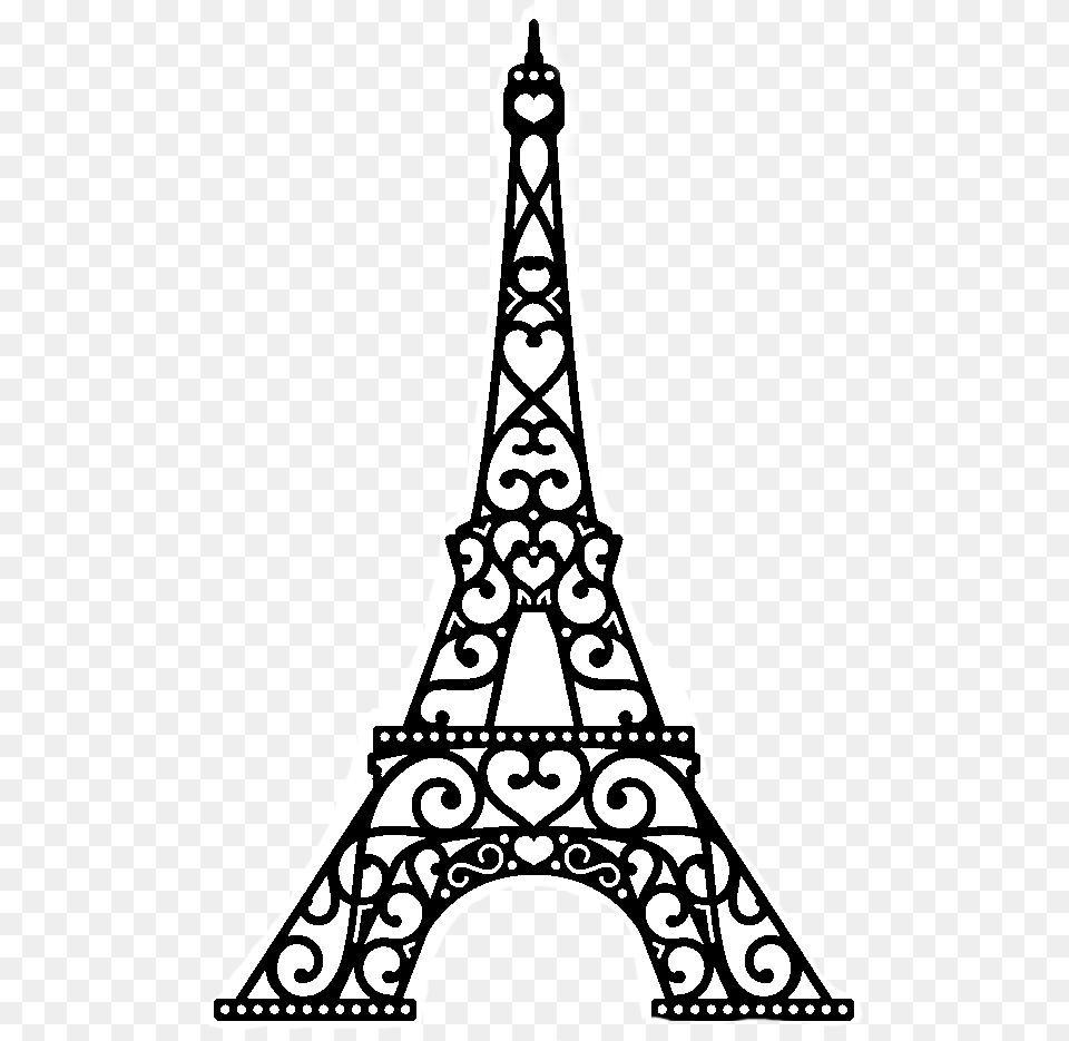Eiffel Tower Svg Clipart Glitter Eiffel Tower Paris, Stencil, Architecture, Building, Spire Free Png Download