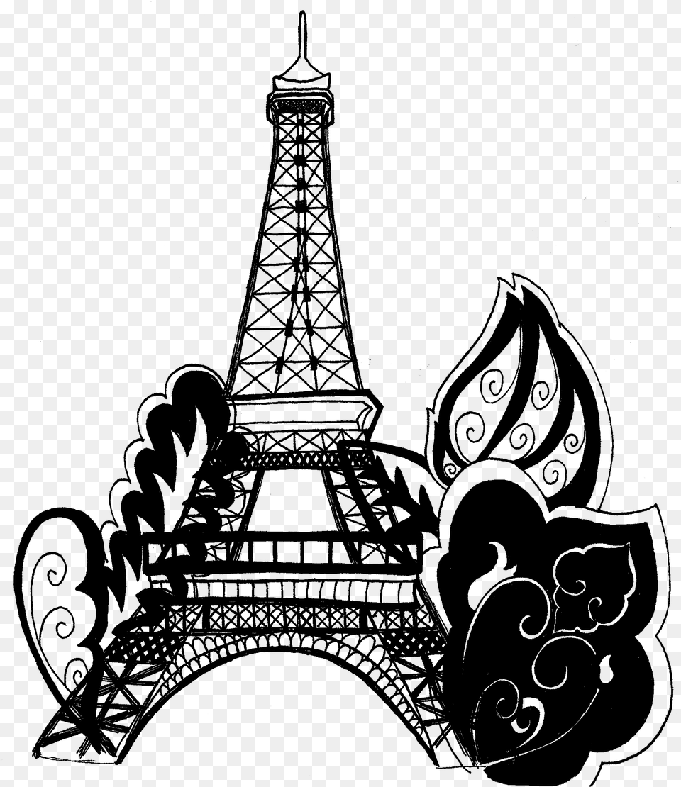 Eiffel Tower Vector Paris Eiffel Tower Coloring Pages, Nature, Night, Outdoors Free Png Download