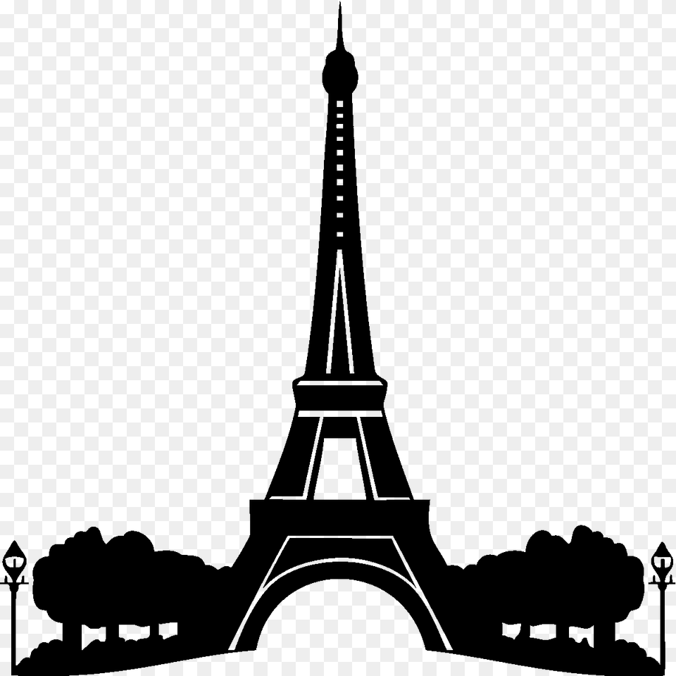 Eiffel Tower Wall Decal Stencil Silhouette Tour Eiffel, Architecture, Building, Spire, City Png