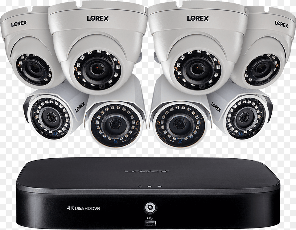 Eight 1080p Hd Outdoor Cameras 8 Camera Security System, Electronics, Machine, Wheel Free Transparent Png