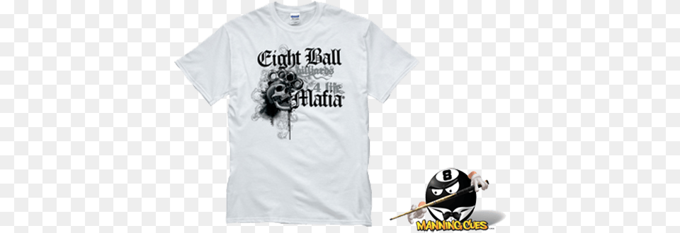 Eight 8 Ball Mafia Brass Knuckles T Shirt Pool Billiards, Clothing, T-shirt Free Png