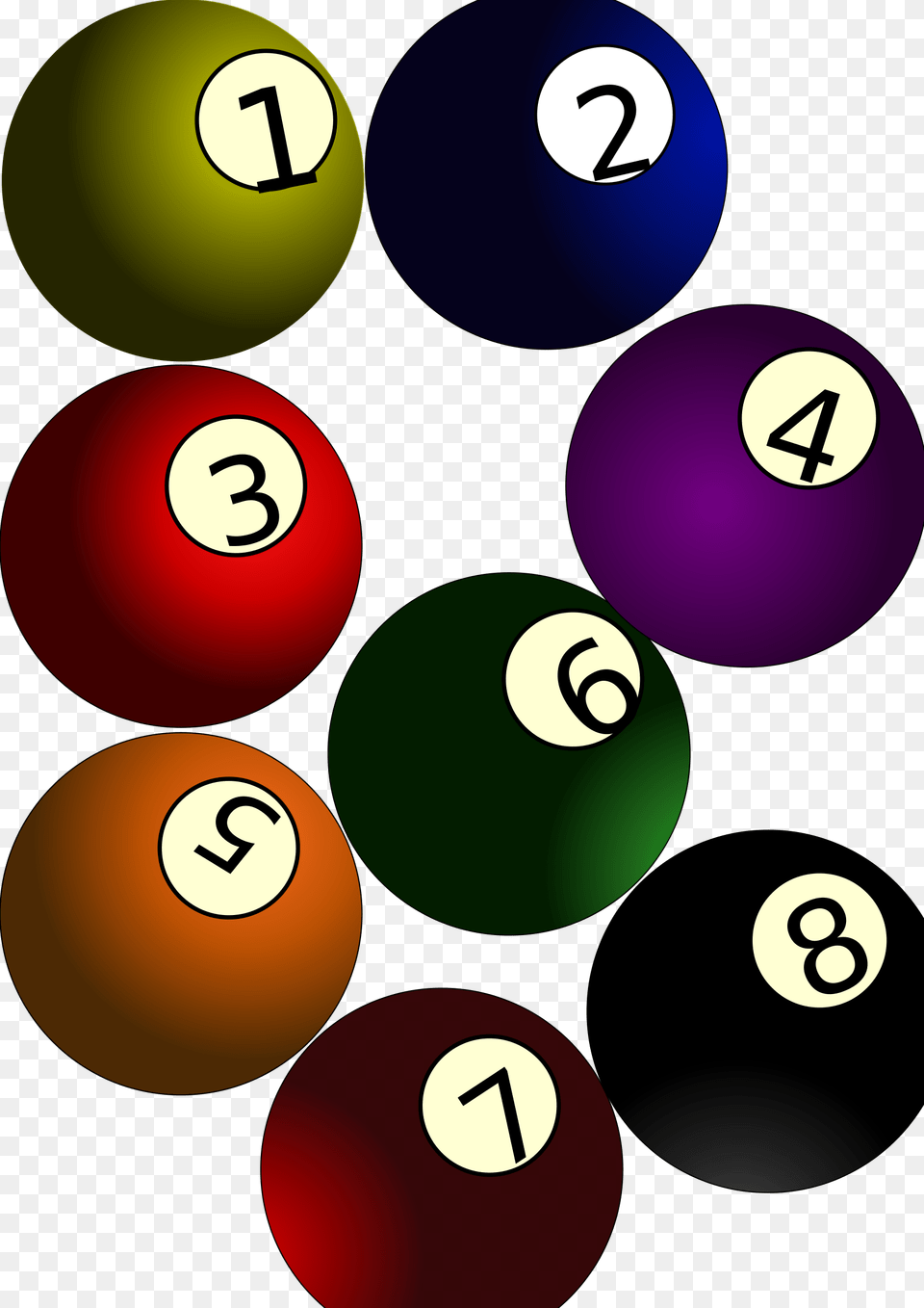 Eight Ball Billiard Balls Billiards Pool Magic 8 Ball 8 Balls Clipart, Number, Symbol, Text, Disk Png Image