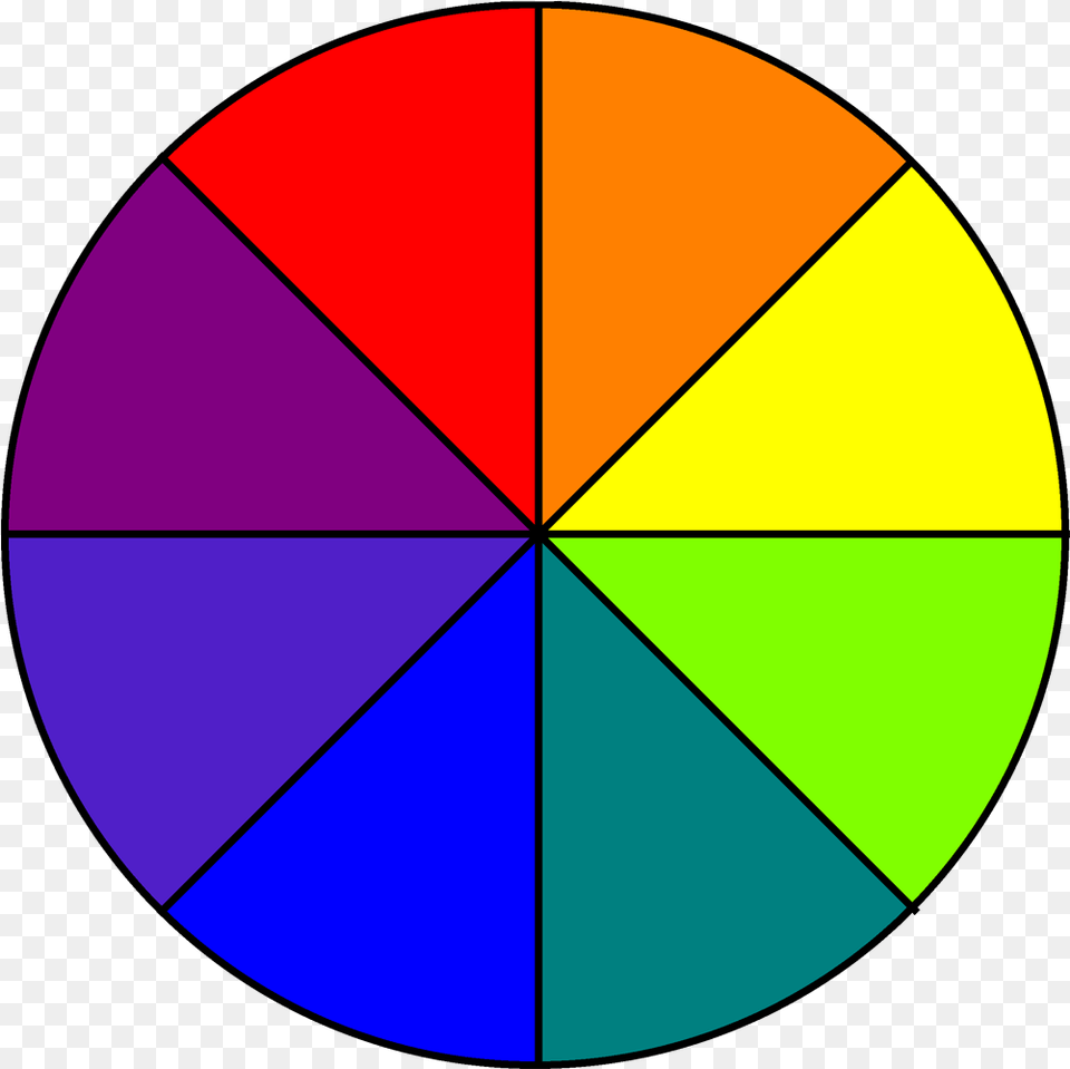 Eight Colour Wheel 2d Color Wheel 8 Parts, Chart, Disk Png Image