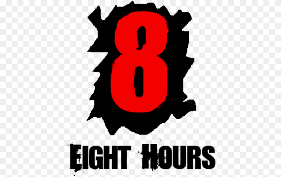 Eight Hours Logo Emblem, Number, Symbol, Text, Person Free Transparent Png