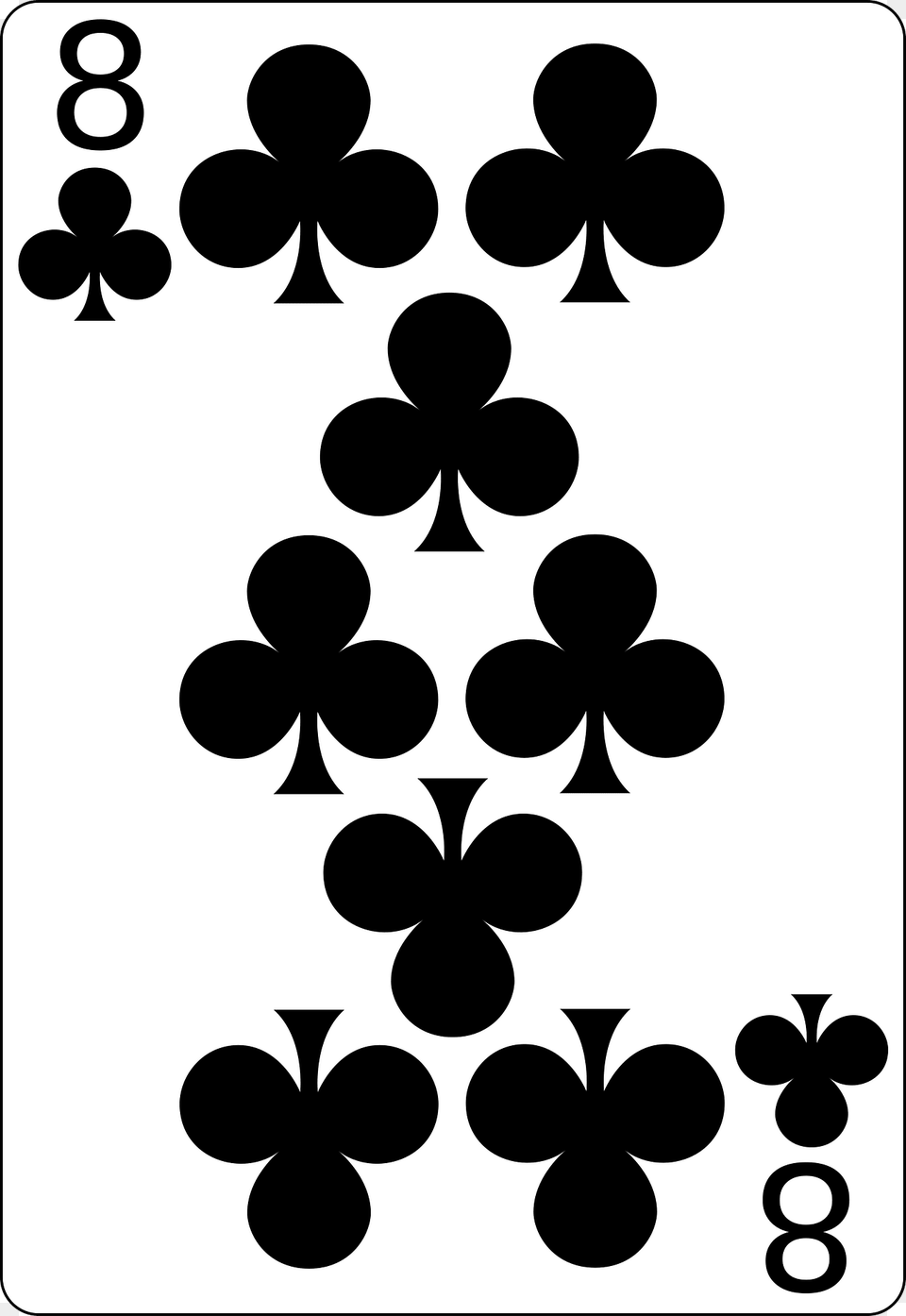 Eight Of Clubs Clipart, Stencil, Pattern, Silhouette, Symbol Free Png
