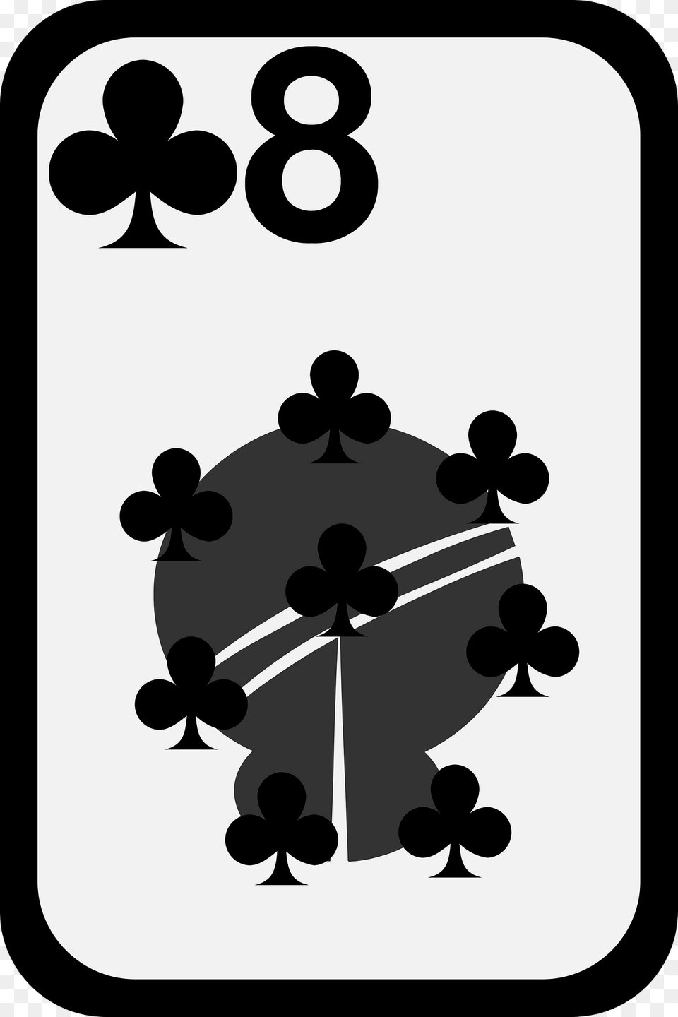 Eight Of Clubs Clipart, Stencil, Art, Floral Design, Graphics Free Png